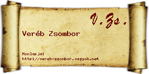 Veréb Zsombor névjegykártya